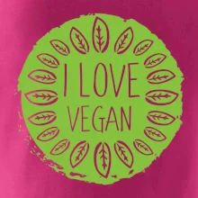 I love vegan v kruhu