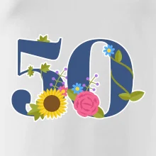 Kvetinové číslo kreslené - 50 Kvetinové číslo kreslené - 50