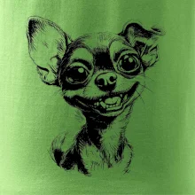 Čiernobiela karikatúra čivava