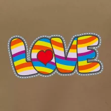 Love nápis dúhový