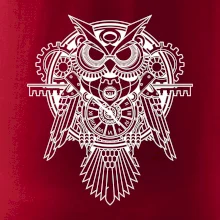 Steampunk sova čiernobiela Steampunk sova čiernobiela