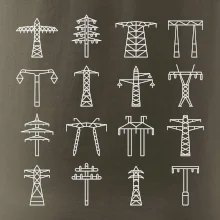 Typy stožiarov vysokého napätia
