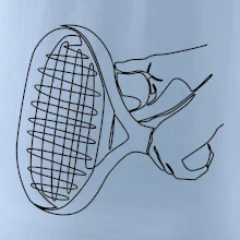 Tenisová raketa jedným ťahom Tenisová raketa jedným ťahom