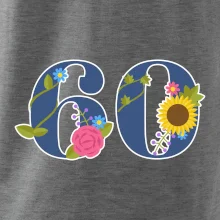 Kvetinové číslo kreslené - 60