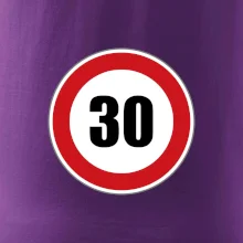 Dopravná značka - obmedzenie rýchlosti 30