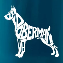 Doberman - nápis v tele