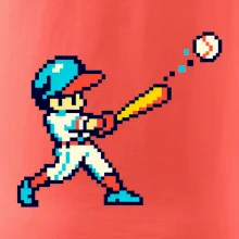 Baseballový hráč pixel art