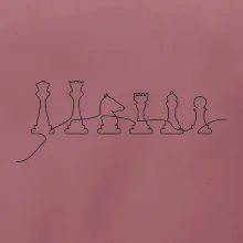 Šachové figúrky v rade - obrys