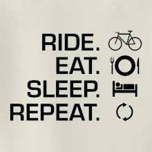Ride Eat Sleep Repeat bicykel