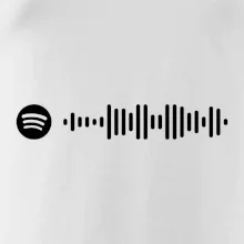 Spotify kód na prsníku