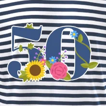 Kvetinové číslo kreslené - 50