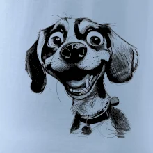 Čiernobiela karikatúra bígl