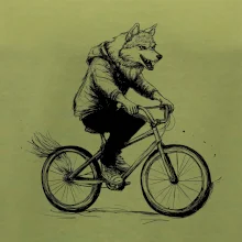 Vlk na bicykli