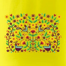 Folklór - farebne kvetiny obdĺžnik