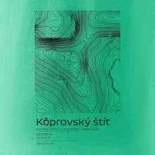 Kôprovský štít - vrstevnice v obdĺžniku