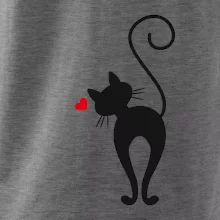 Zamilovaná mačka zozadu Zamilovaná mačka zozadu