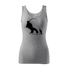 Rybár ťahajúce rybu