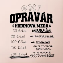 Hodinová mzda - opravár
