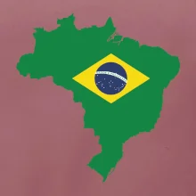 Brazília vlajka v mape