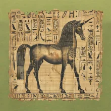 Egyptské hieroglyfy jednorožec