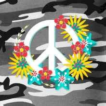 Peace symbol abstraktný