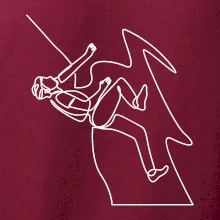 Lezec na skale jedným ťahom