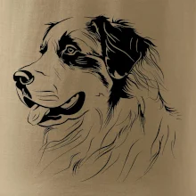 Bernský salašnícky pes čierna kresba