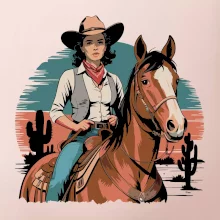 Cowgirl vintage na koni