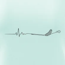 Florbalové EKG s florbalkou a míčkem