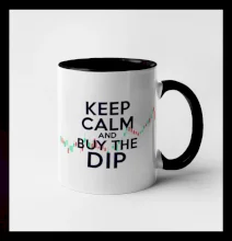 Zelenočervený graf Keep Calm and Buy the Dip