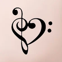 Husľový kľúč srdce