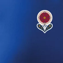 Folklór na prsníku kvetina guľatá