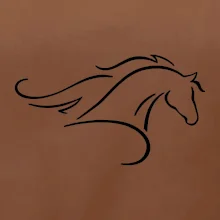 Kôň - bežiaci silueta hlavy Kôň - bežiaci silueta hlavy