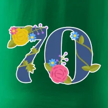 Kvetinové číslo kreslené - 70 Kvetinové číslo kreslené - 70