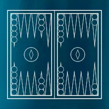 Backgammon čiernobiely