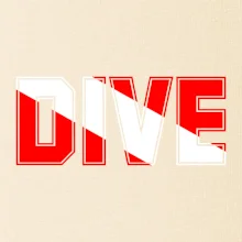 Dive nápis vlajka