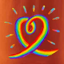Srdce pride dúha kreslená