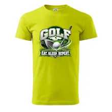Golfová palica s loptičkou eat sleep repeat