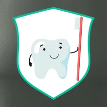 Zúbok na prsníku - zubná kefka