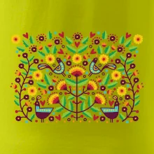 Folklór - farebne kvetiny obdĺžnik