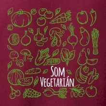 Som vegetarián - zelenina vo štvorci