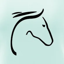 Kôň - hlava silueta