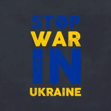 Farebný nápis Stop war in ukraine