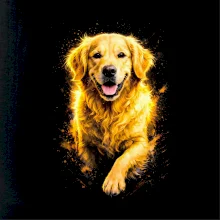 Obrázok poltón Zlatý retriever bežiaci