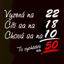 Vyzerá, cíti sa, chová sa - 50 rokov Vyzerá, cíti sa, chová sa - 50 rokov