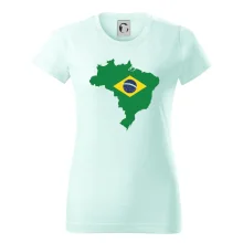 Brazília vlajka v mape