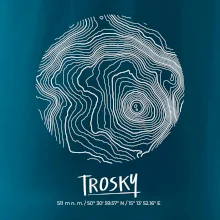 Trosky - vrstevnice v kruhu