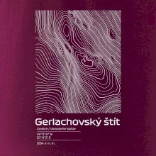 Gerlachovský štít - vrstevnice v obdĺžniku