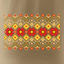 Ukrajinský vzor - Červené kvety