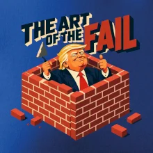 Donald Trump zazděný ve vlastní zdi